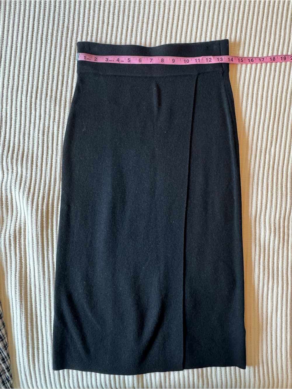 Club Monaco Wool-Blend Black Wrap Skirt
